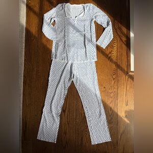 Roller Rabbit White and Blue Heart Pajama Set